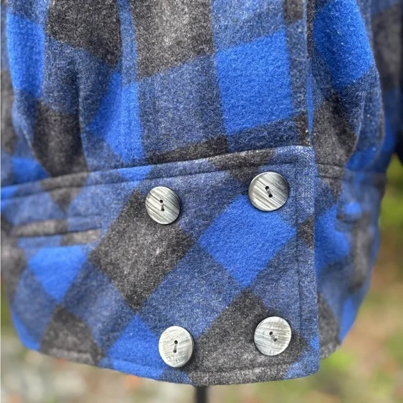 Vintage Hop Wo Wool Plaid Jacket – Size 9 (M) - Picture 4 of 10